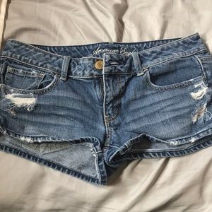 Distressed Jean shorts